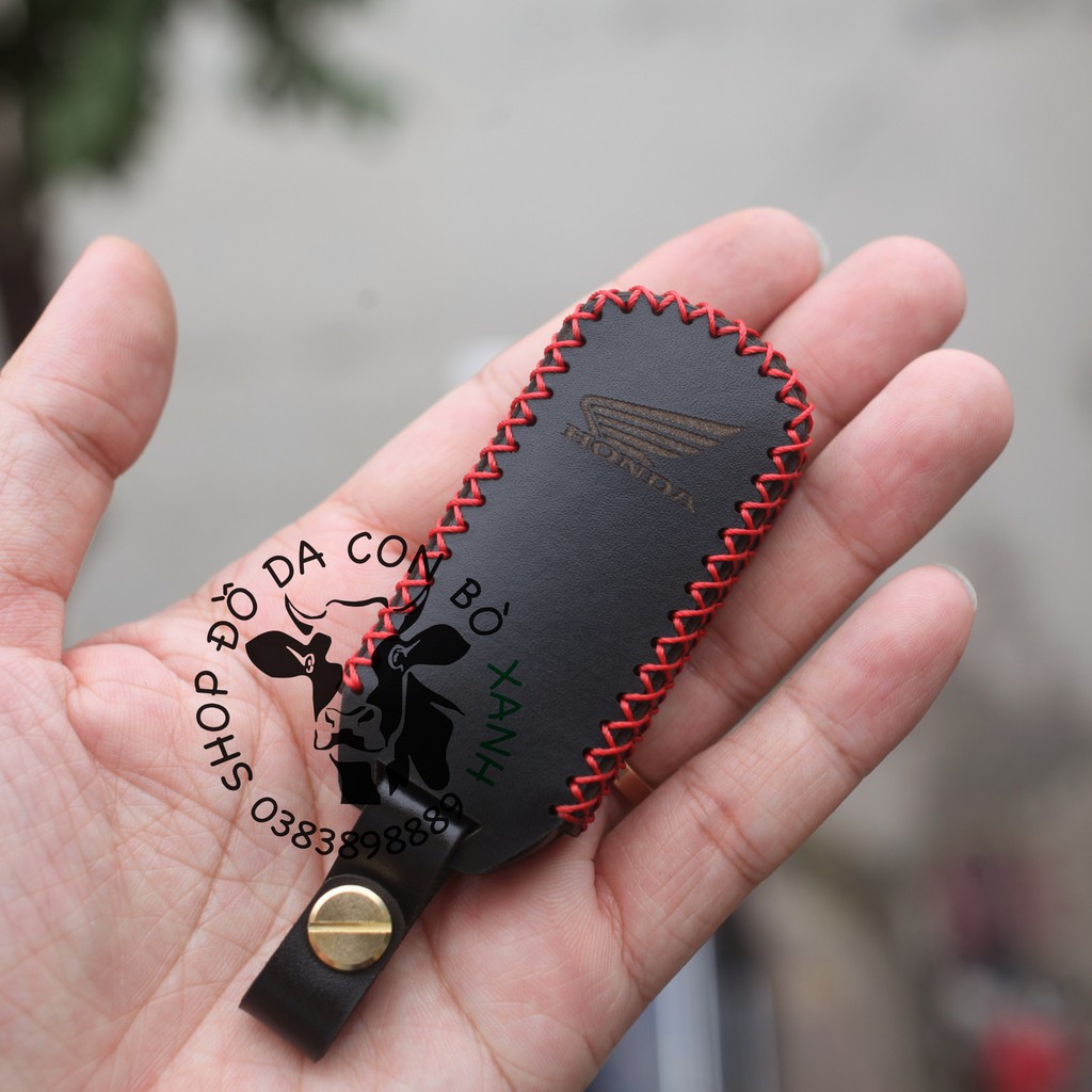 Bao Da Chìa Khóa Honda SH 300i (loại 2 nút bấm) handmade da thật