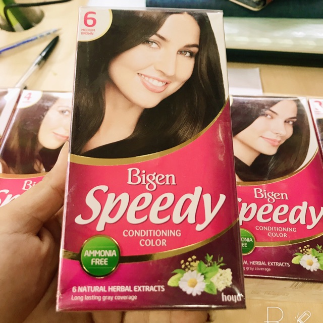 Thuốc nhuộm tóc bạc Bigen Speedy Conditioning Color (Số 6)