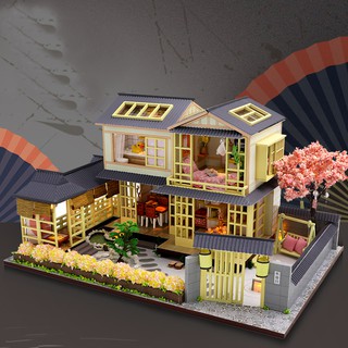 Mô hình nhà DIY Doll House The Secret Story Kèm Mica Chống bụi, Bộ dụng cụ, Keo dán và Bộ phát nhạc