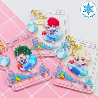 Móc khoá Anime mica Hologram My Hero Academia Đồ Thuỷ Thủ