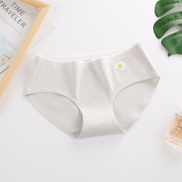 Quần Lót Cotton Ép Không Viền Hoa Cúc Hotrend 287