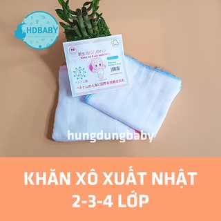 Khăn xô xuất nhật 2-3-4 lớp