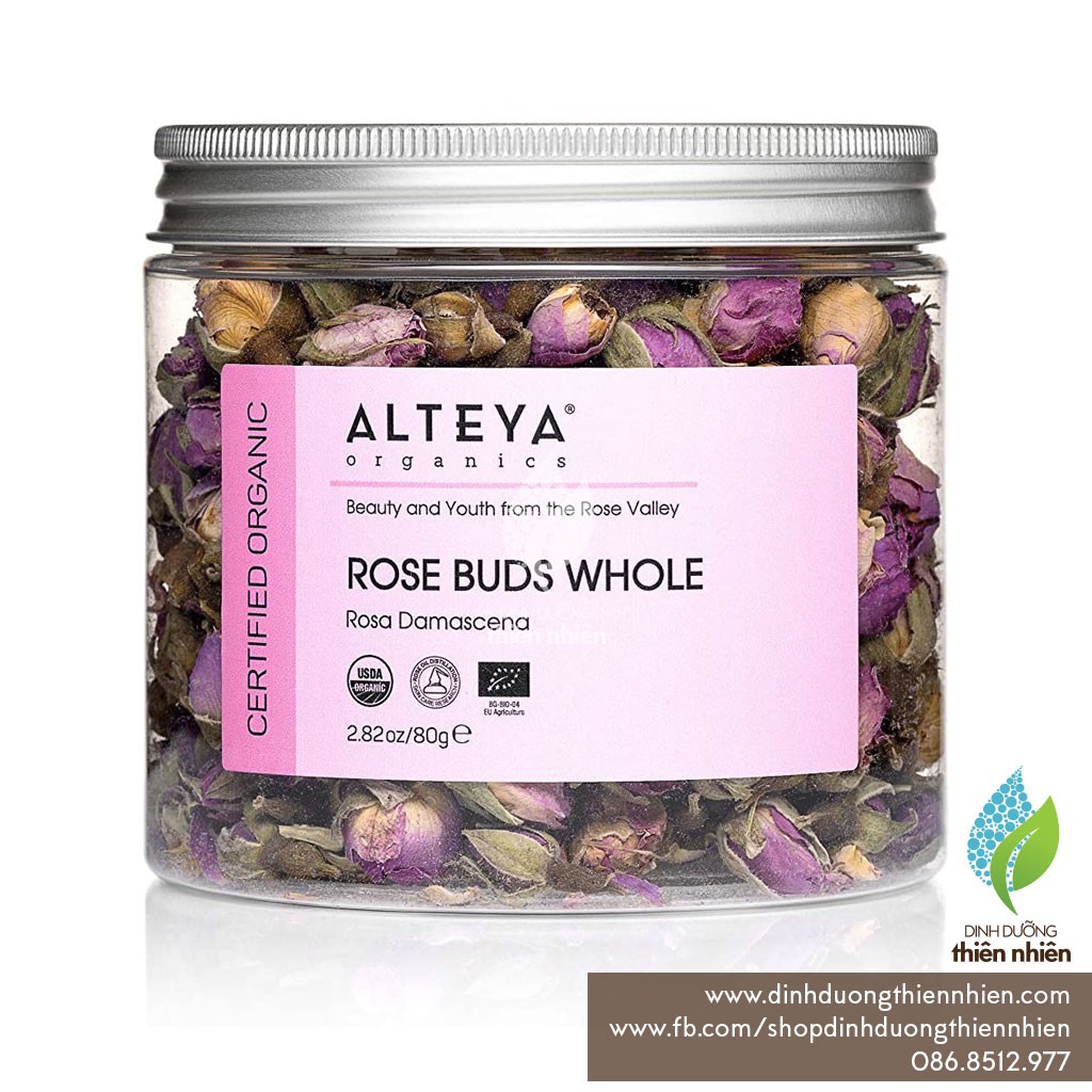 Trà Hữu Cơ Nụ Hoa Hồng Alteya Organic Rose Buds Tea, 80g