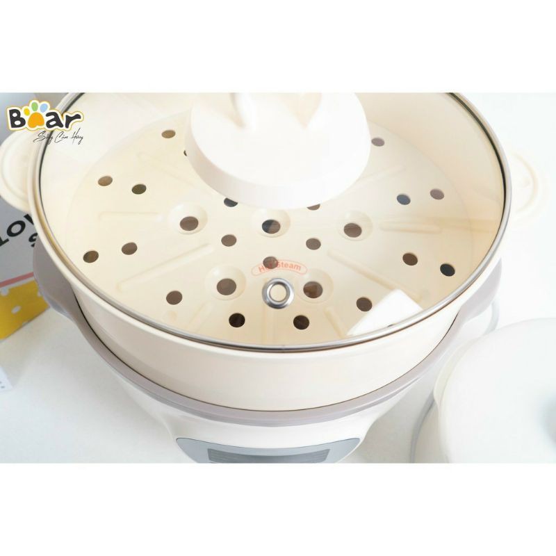 Nồi nấu cháo chậm Bear 1l6, nồi nấu cháo cho bé, ninh hầm, chưng yến, nấu canh cho cả Gia đình