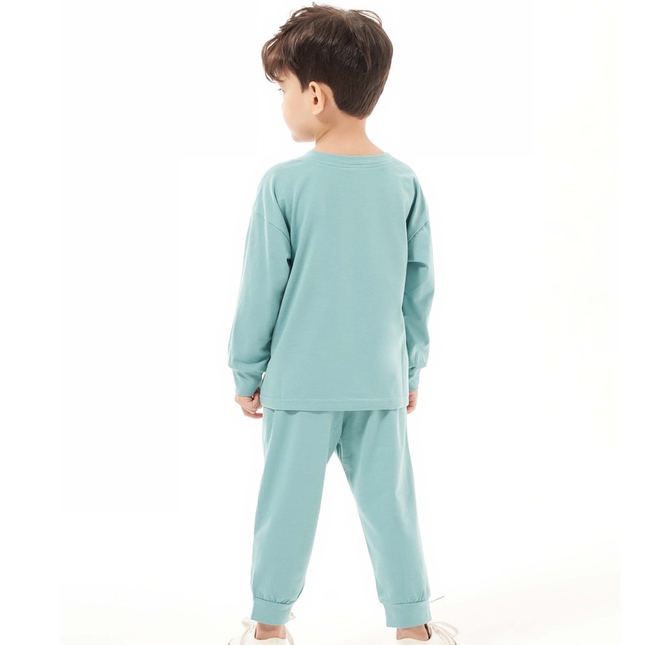 Bộ bé trai dài tay chất cotton dày dặn in hình khủng long ngộ nghĩng thời trang cao cấp Beddep Kid Clothes BB18