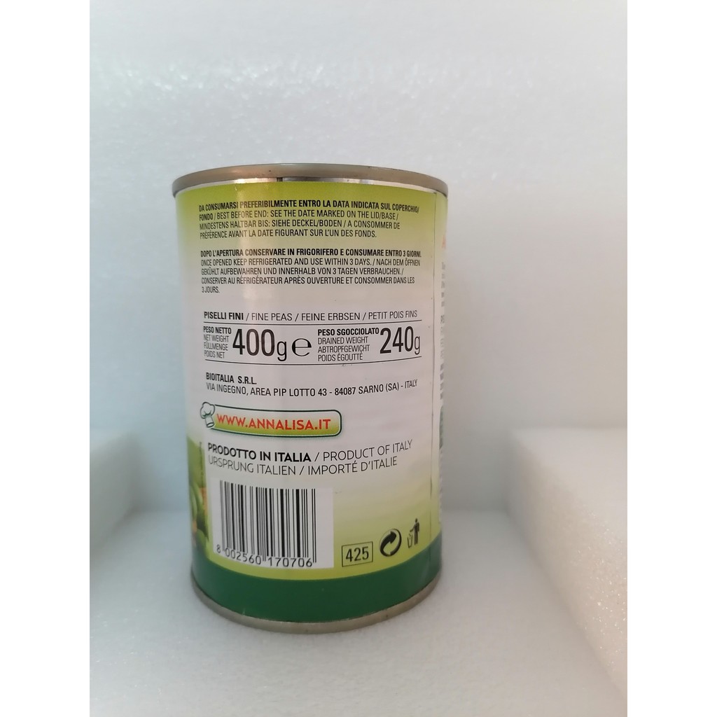 [400g] ĐẬU HÀ LAN [Italia] ANNALISA Green Peas (tgc-hk)
