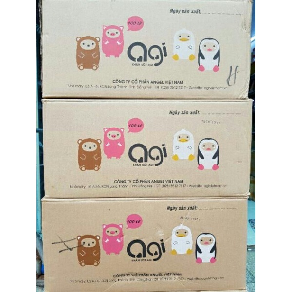 1 thùng khăn giấy ướt agi 100 tờ không mùi. Tặng 4 gói letgreen 10 tờ. Hàng Chính hãng. Giao Màu ngẫu nhiên.