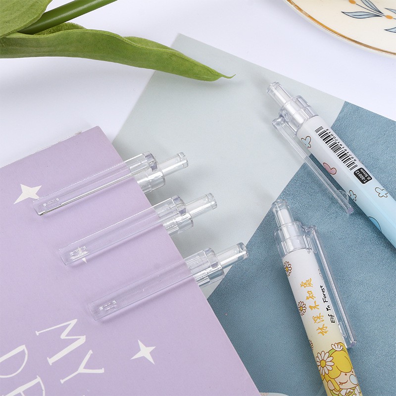 Bút bi mực đen 0.5mm họa tiết hoạt hình dễ thương