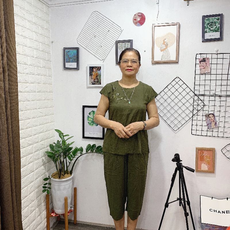 Bộ Lanh Cho Người Già / Bộ Tole Việt Thắng Trung Niên Thêu Cao Cấp