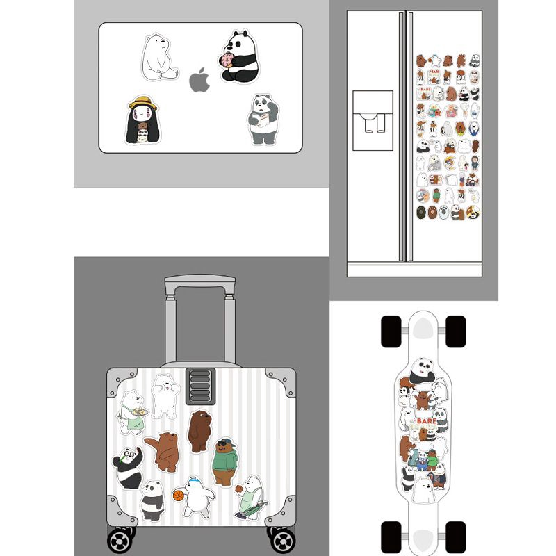 Set 105 Miếng Dán Kiểu Dáng Dễ Thương Chống Thấm Nước Trang Trí Đa Dụng Chất Lượng Cao