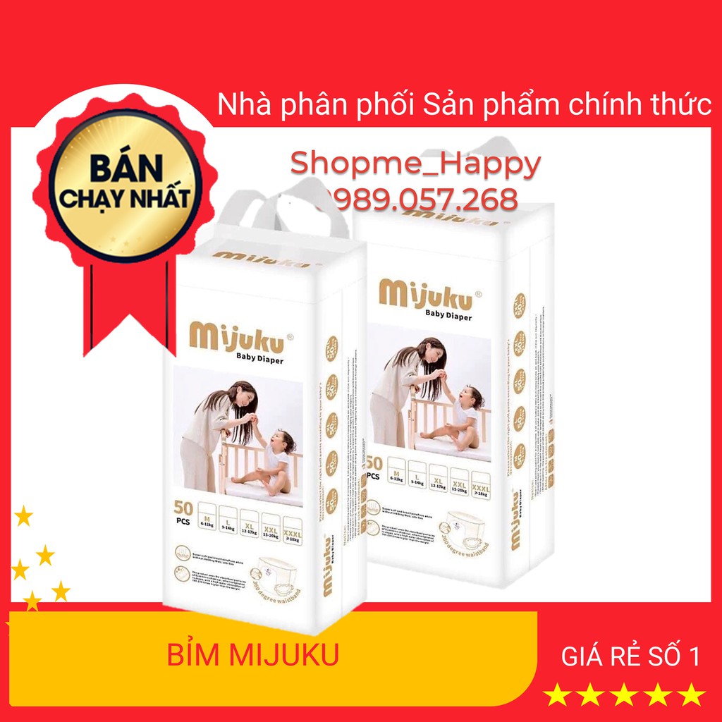 Bỉm Mijuku Quần Xuất Nhật Cao Cấp M50-L50-XL50-XXL50-XXXL50-M100-L100-XL100-XXL100-XXXL100