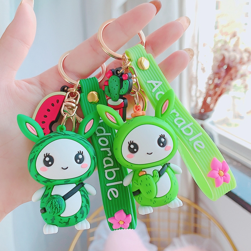 Móc Khóa Silicon Hình Thỏ Đáng Yêu
