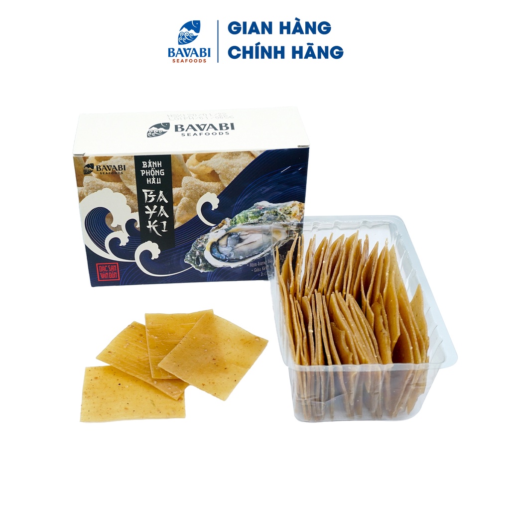 Bánh Phồng Hàu BAVABI 200g, Không Bột Ngọt, Không Phẩm Màu | Đặc Sản Quảng Ninh/đồ ăn vặt ngon bổ rẻ