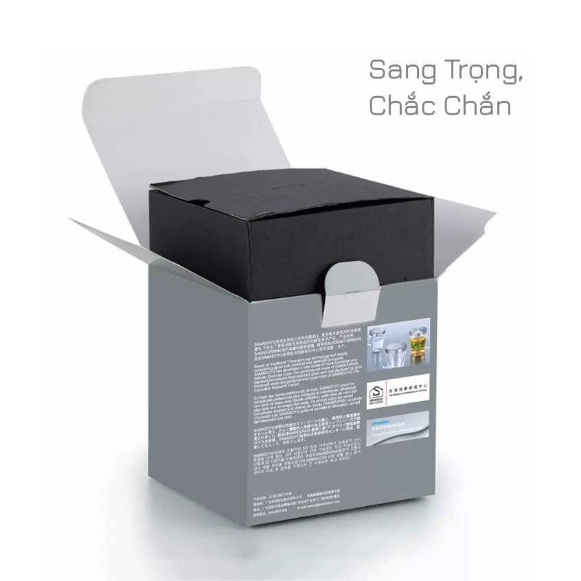 Ly lọc trà thủy tinh chịu nhiệt S010B 370ml / 500ml - Cốc trà thủy tinh có lọc trà chịu nóng lạnh Samahome Shop