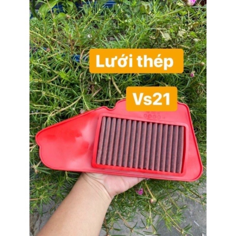 Lọc Gió Thép &amp; Ốp Pô E (Bầu Gió) VISION 2021 Đời Mới