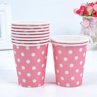 10 Cốc Giấy Chấm Bi Trang Trí Tiệc Sinh Nhật