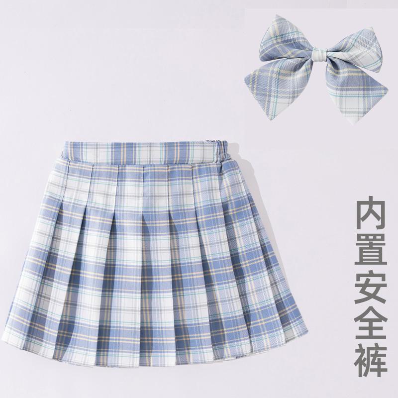 Chân Váy Ngắn Xếp Ly Sọc Ca Rô Thời Trang Mùa Hè Xinh Xắn Cho Bé Gái