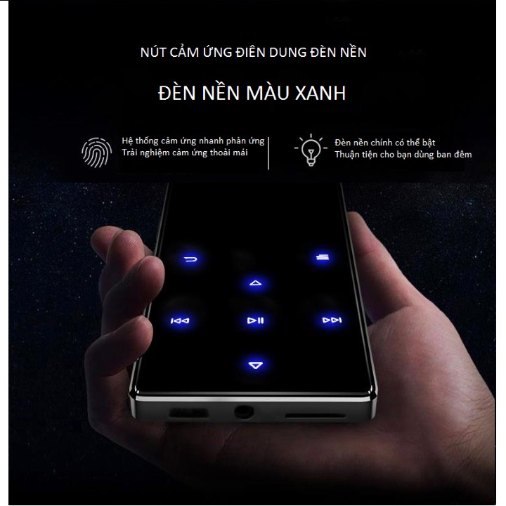 [Mã ELHACE giảm 4% đơn 300K] [BẢO HÀNH 1 ĐỔI 1] MÁY NGHE NHẠC XEM PHIM KIÊM GHI ÂM BLUETOOTH RUIZU D15 BỘ NHỚ TRONG 8GB