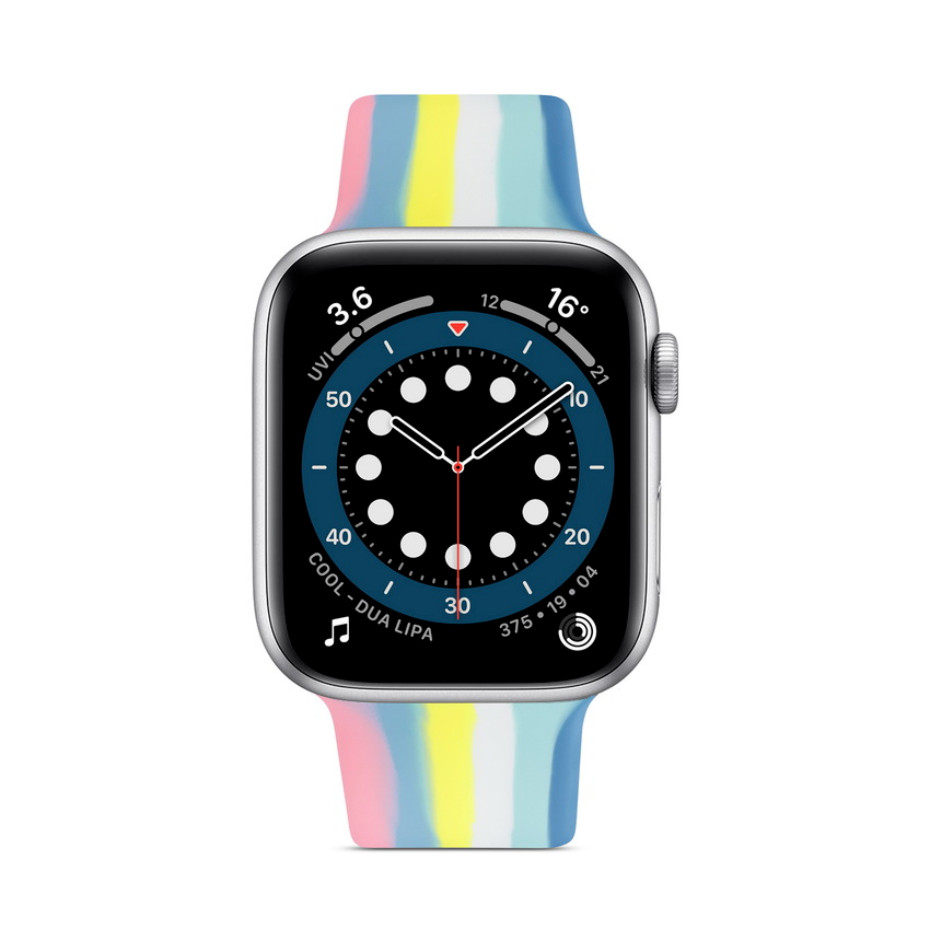 Dây đeo silicone nhiều màu thích hợp cho Watch Series 6 5 4 3 2 1 44mm 40mm 42mm 38mm