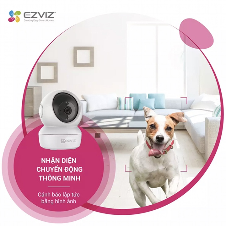 Camera EZVIZ C6N 2M 1080p Xoay 360 Độ- Đàm Thoại 2 Chiều- Báo Động Chống Trộm- Wifi Trong Nhà Chính Hãng