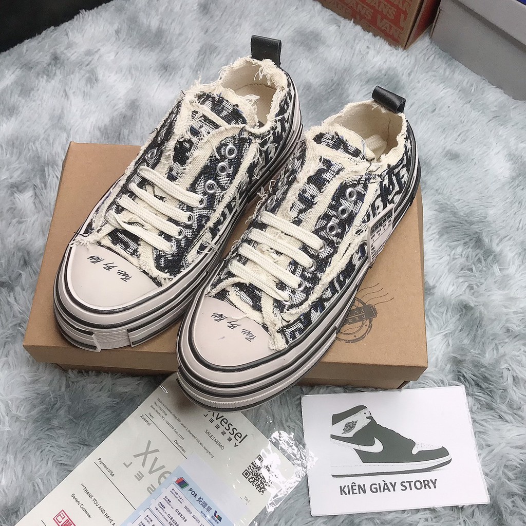 Giày sneaker giày Xvessel RÁCH DIO đế gỗ HOT TREND 2020-2021