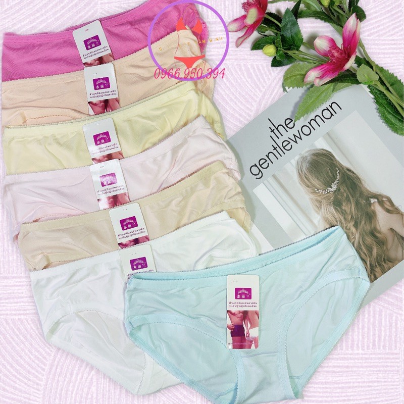 Quần lót cotton 2108 lưng vừa thoáng mát thoải mái Freesize&lt;53kg