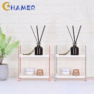 Storage Rack 24.828cm Kitchen Organizer Iron Art Multi-functional Bathroom Silver/Rose Gold Home Decoration