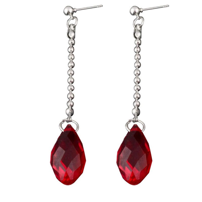 Bông Tai Hình Giọt Nước Đính Kim Cương Giả Phong Cách Thanh Lịch Thời Trang