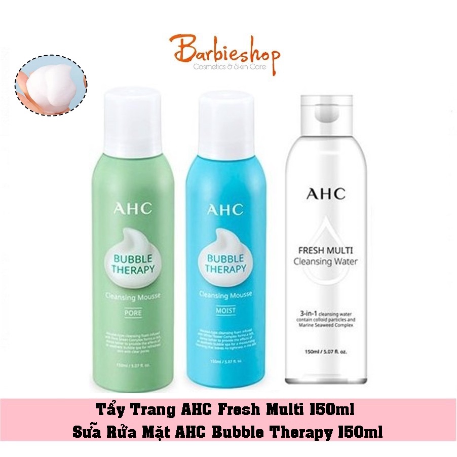 Nước Tẩy Trang AHC Fresh Multi + Sữa Rửa Mặt Tạo Bọt AHC 150ml