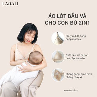 Áo ngực cho con bú chống chảy xệ, đồ lót size lớn thiết kế Ladali S208 - Da