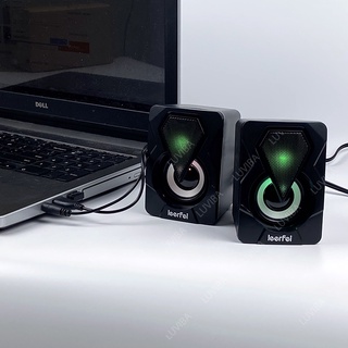 Loa máy tính vi tính mini laptop LED để bàn bass giá rẻ LUVIBA LO46