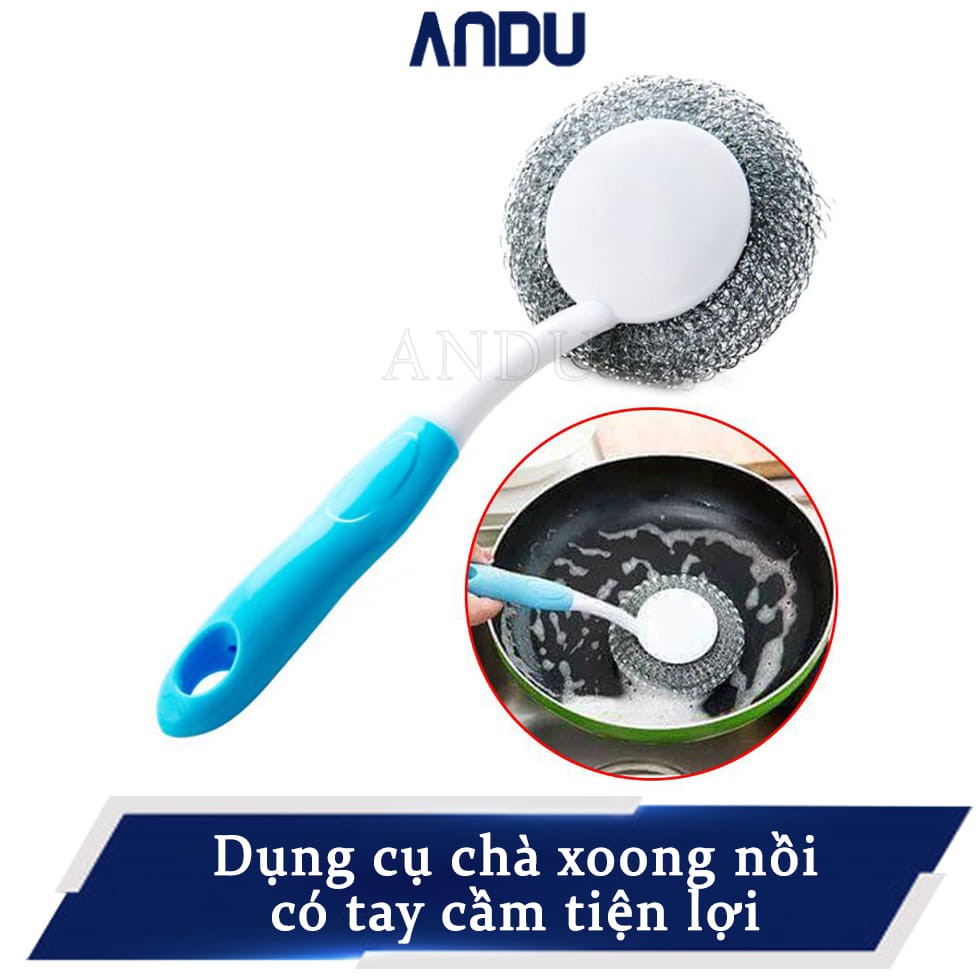 Dụng Cụ Cọ Xoong Nồi Có Tay Cầm