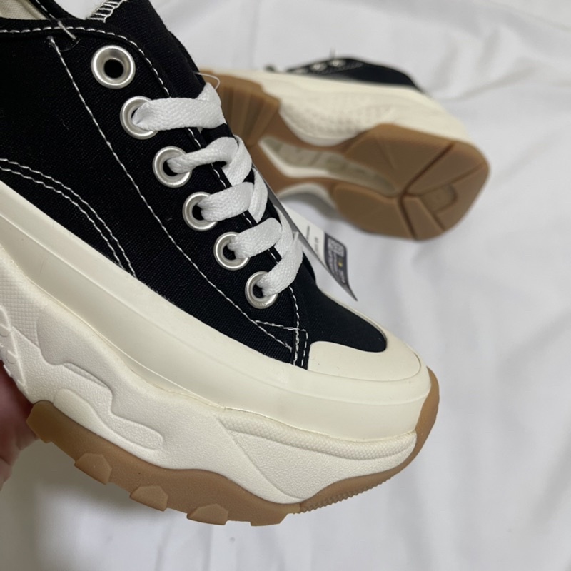 Giày MLB Chunky NY đen thấp cổ đế nâu mới, giày MIB NY low thời trang