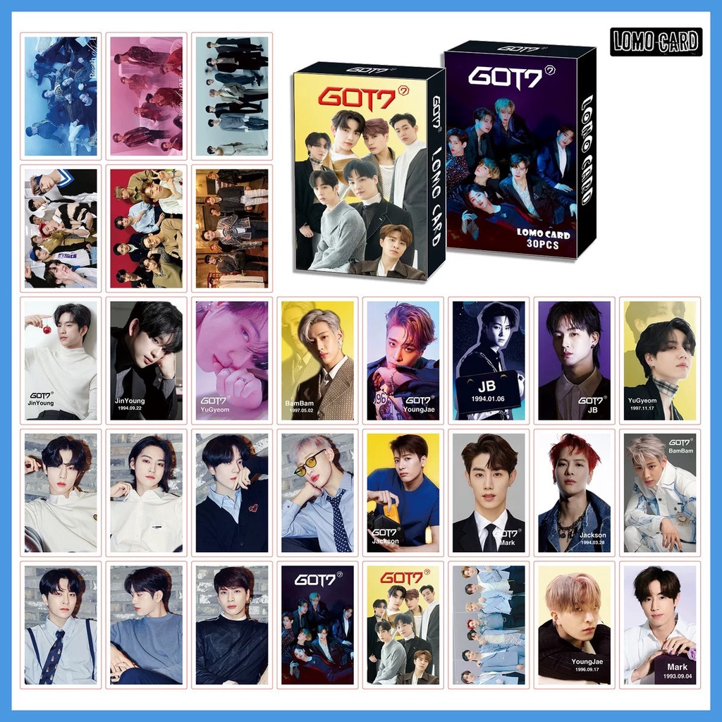 Got7 Album Photocard Mark JB Jackson Lomo Card 30pcs/box