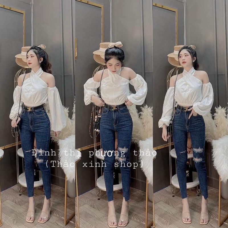 Áo Sơ Mi Cổ Yếm Siêu Xinh