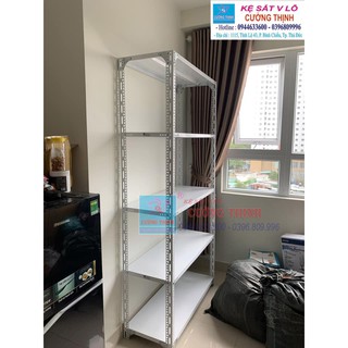 Sắt V lỗ (V3.5 màuTrắng, dài 2m, dày1,6mm) - Lắp ráp kệ sắt đa năng