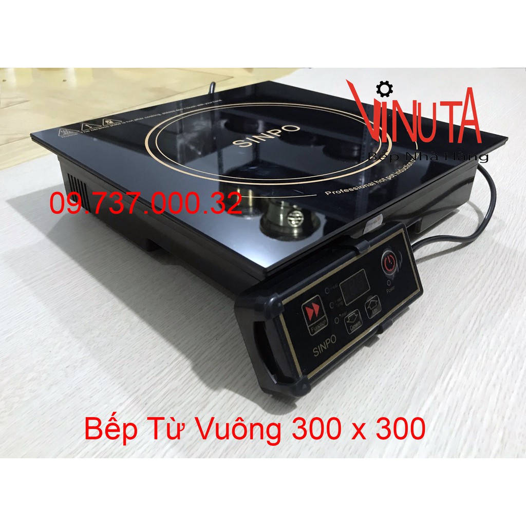 Bếp Từ Vuông 2000w, bếp điện từ Sinpo / IH nấu lẩu đơn hình vuông âm bàn