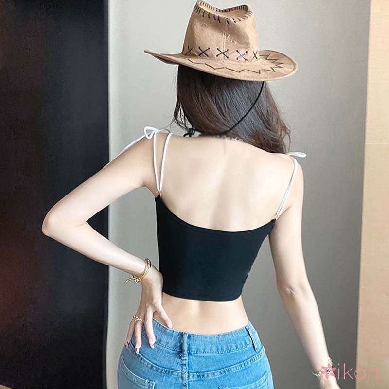 Áo Tank Top Sát Nách Có Mút Đệm Ngực Màu Sắc Ngọt Ngào Quyến Rũ Cho Nữ