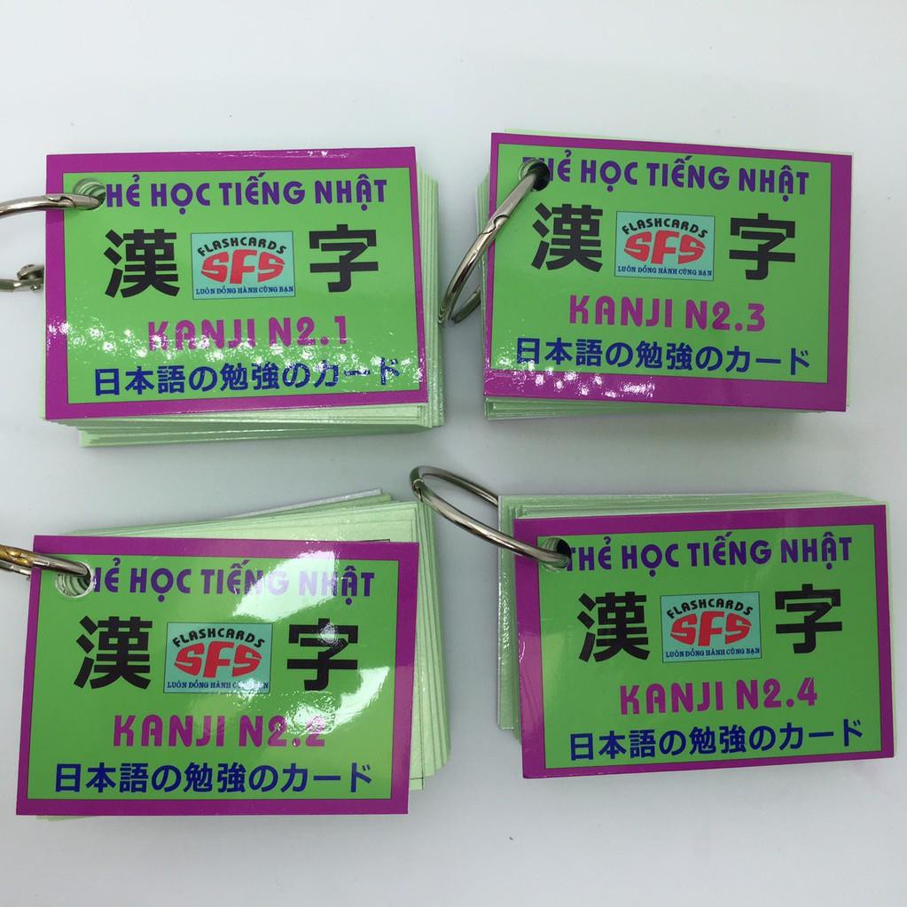 [ FREE SHIP ] [Sỉ _100k] Bộ thẻ tiếng nhật kanji n2_khobuon