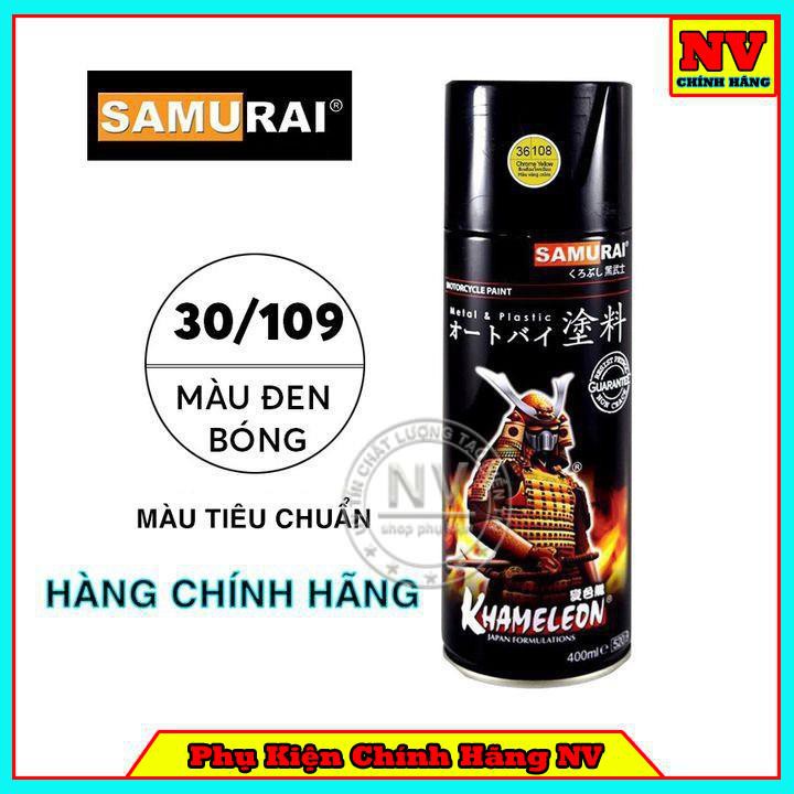 Chai Sơn Samurai 30/109 Màu Đen Bóng - Sơn Chính Hãng