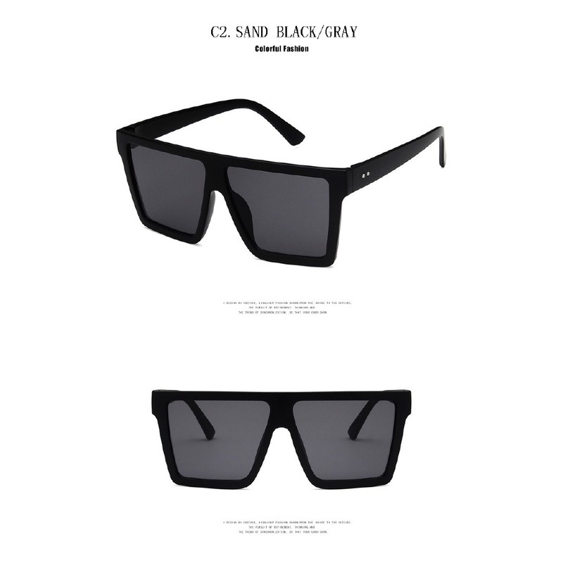 Kính mát cổ điển ngoại cỡ khung vuông cho nam &amp; nữ