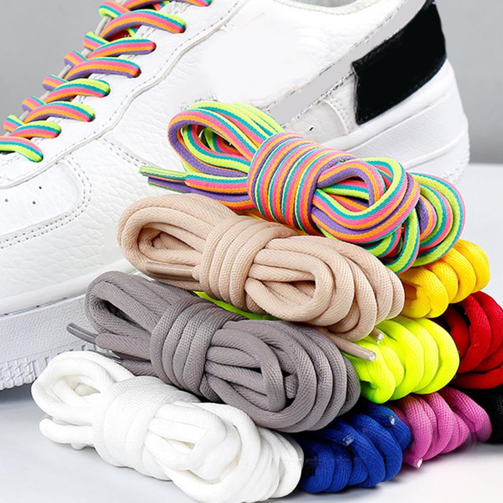 1 Cặp Dây Buộc Giày Yeezy Hình Tròn Dày Dặn Màu Trắng Cổ Điển 140CM