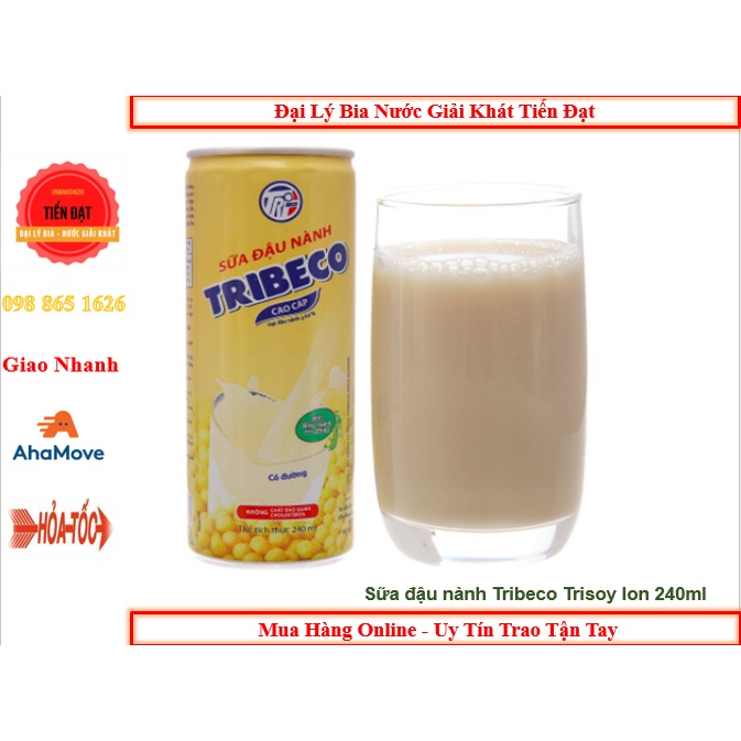 Lốc 6 Lonn Sữa Đậu Nành Tribeco Trisoy Lon 240ml