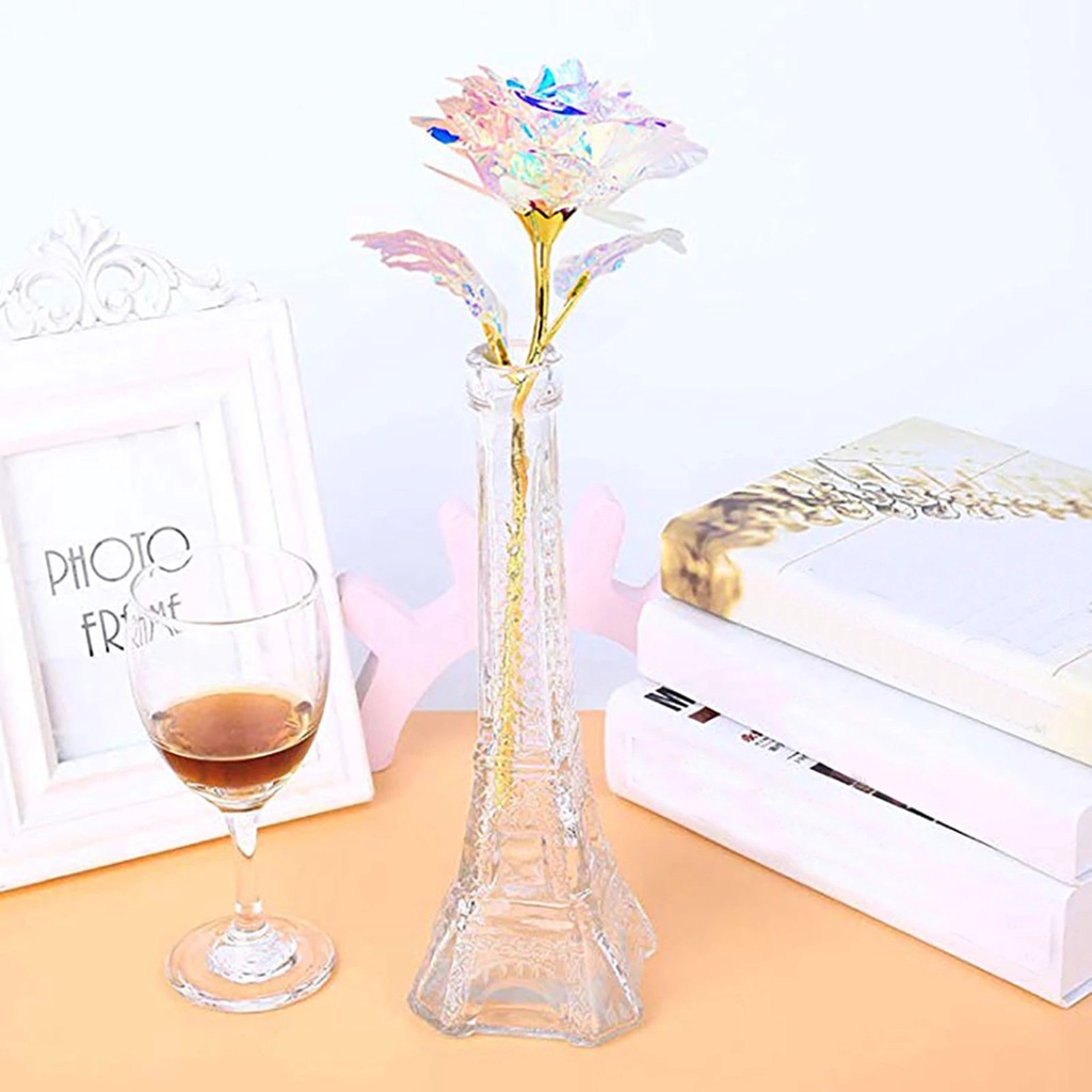 Đèn LED hình hoa hồng nhân tạo độc đáo trang trí nhà cửa/ làm quà tặng