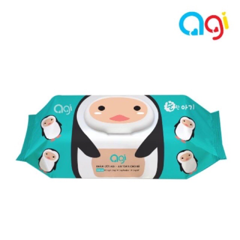 Combo 10 gói khăn giấy ướt Agi 100 tờ không mùi an toàn cho bé hàng công ty chính hãng