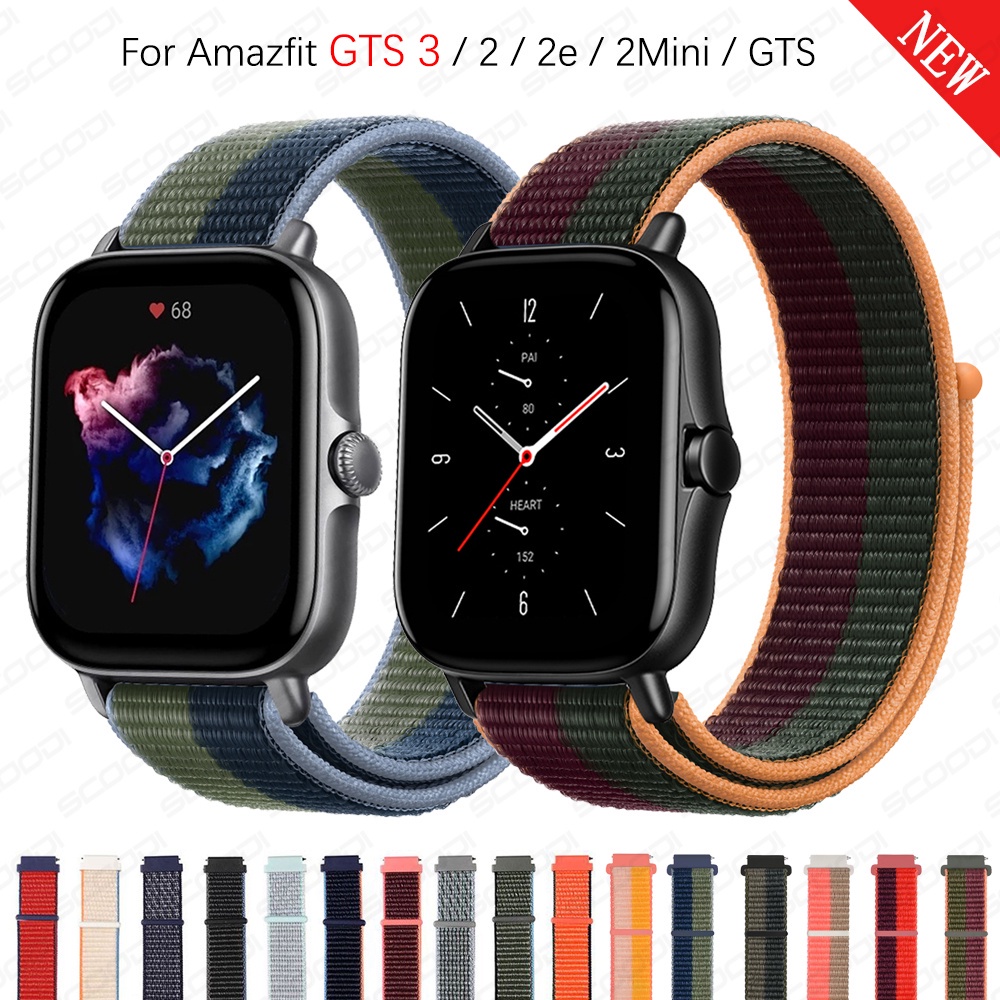 Dây Đeo Sợi Nylon Cho Đồng Hồ Thông Minh Xiaomi Huami Amazfit GTS 4 3 2 2e 4Mini 2Mini