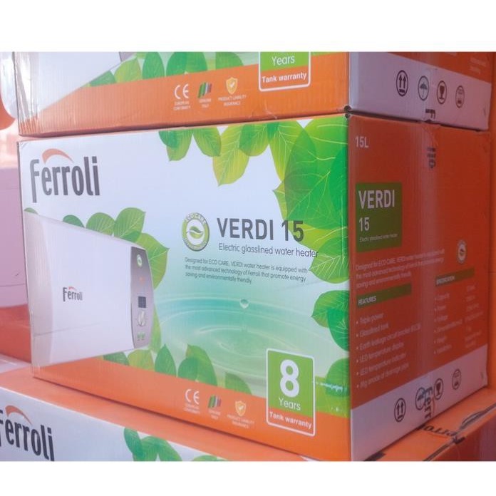 Máy nước nóng gián tiếp Ferroli Verdi SE 15L- 20L- 30L