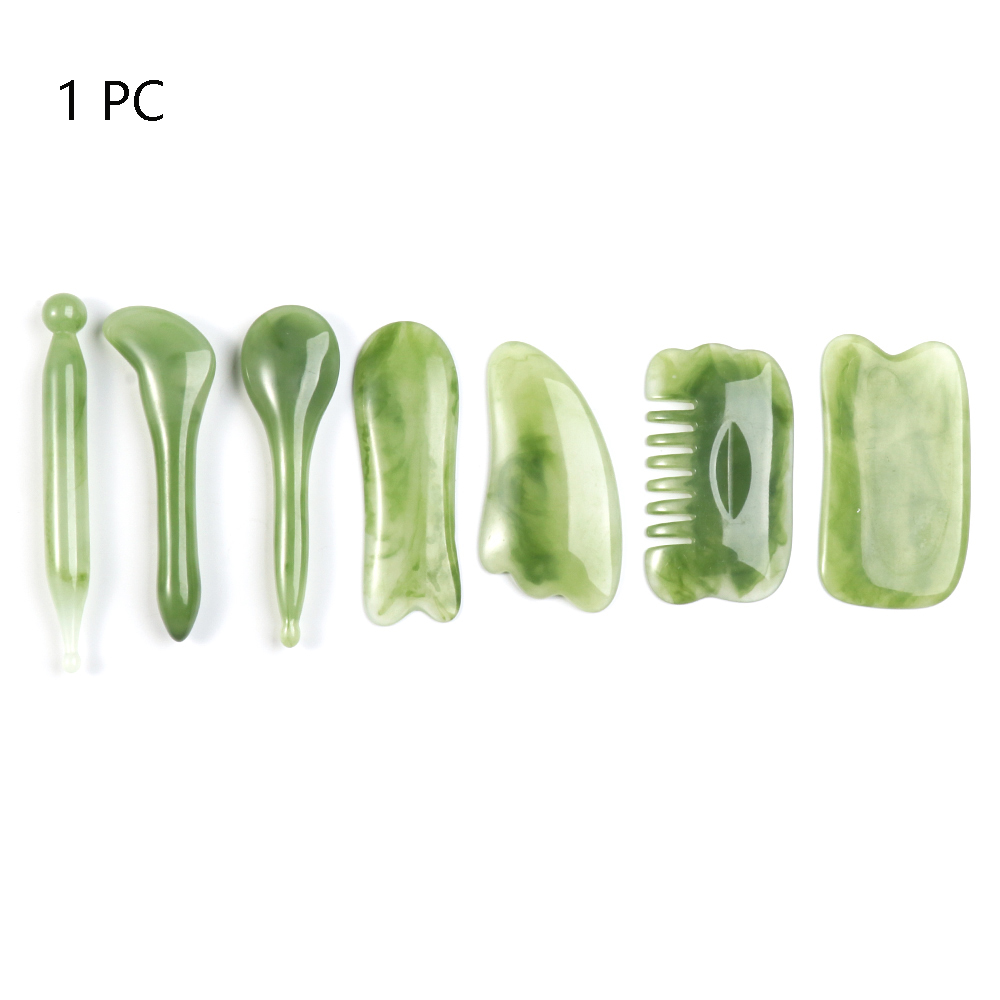 Dụng cụ gua sha mát xa chăm sóc da mặt/cổ/mắt/cơ thể nhiều hình dáng bằng nhựa resin