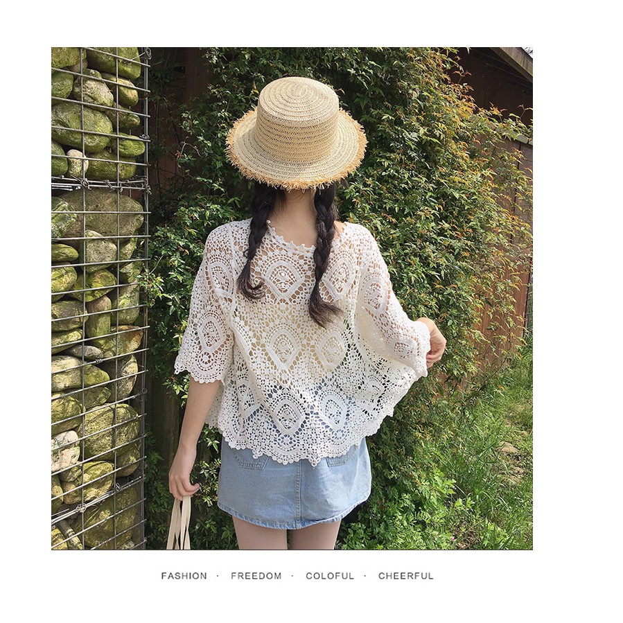 Áo khoác ren kiểu Kimono thời trang cho nữ | BigBuy360 - bigbuy360.vn