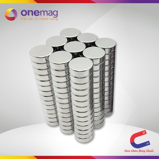 Nam Châm Đất Hiếm Loại Tròn 10x3mm Mạ Kẽm Lực Từ N35 Cực Mạnh